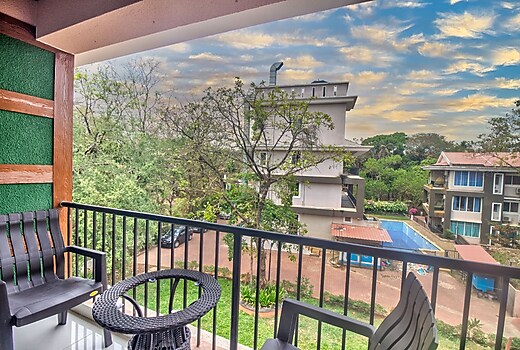 Exquisite Pool View 2 BHK Apartment Vagator