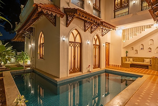 ELIVAAS 4 BHK with Pvt Pool & Media Room | Samukha