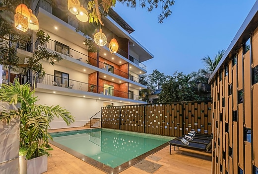 tisyastays | Koral 1BHK with Pool, Close to Baga beach