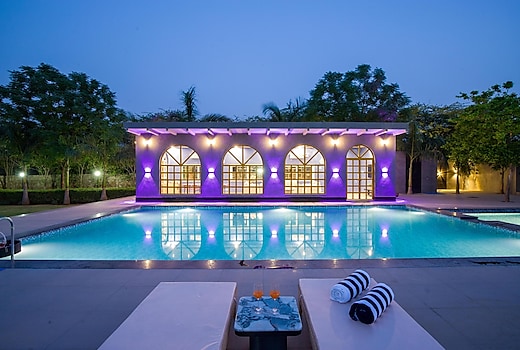 ELIVAAS 6 BHK Farmhouse with Pvt Pool & Garden | Enchantia