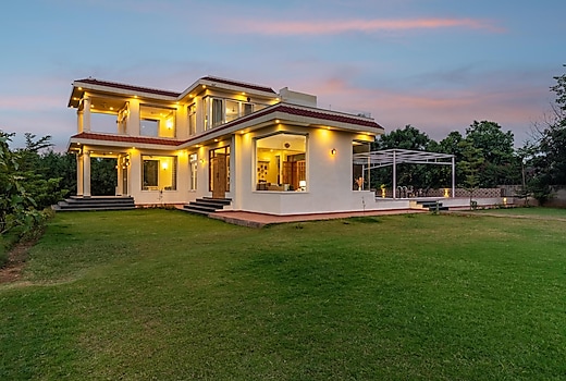 Alaya Stays Raga 2BHK Farmstay with an entertainment lounge