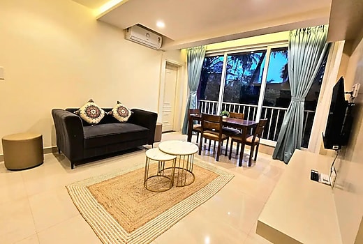 1bhk chic apartment nr circle of dreams Arpora