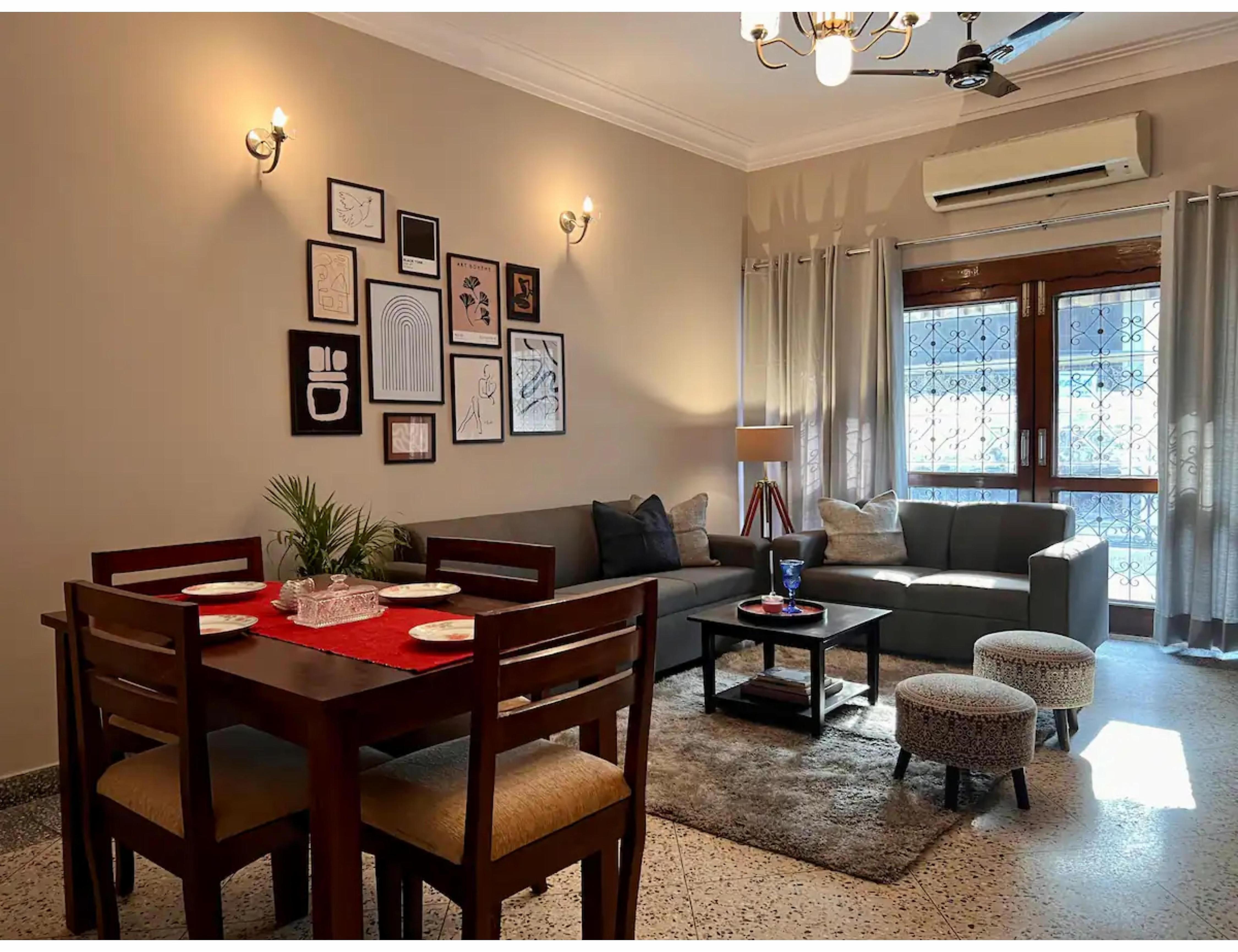The Lush Homes E block GK 2 | ENTIRE 3 BHK APARTMENT - Tap to explore photos