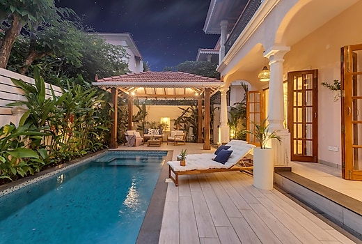 3 BHK villa with Pvt Pool, Bar & Gazebo