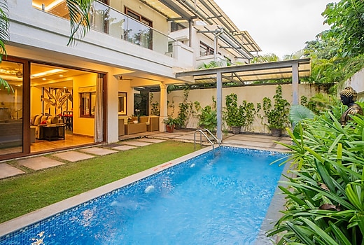 ELIVAAS 4 BHK With Pvt Pool & Outdoor Sitting Area | Anasa