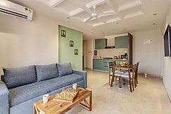 tisyastays | Olive 1BHK Apartment with Pool & Gym , Close to beach, Goa