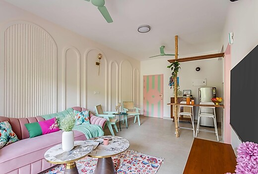 tisyastays | Pink Door 1BHK Apartment