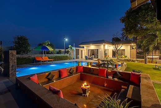 ELIVAAS Aarul Farm 4 BHK Villa with Pvt Pool, Gazebo & Game Zone