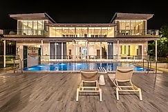 ELIVAAS Meraki Villa | Luxe 6 BHK Glass Villa With Private Pool, Balcony, Garden & Gazebo, Ranjangaon