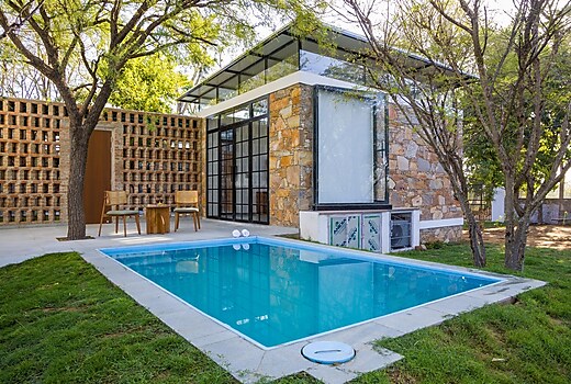 Elivaas Nature 95 | 4 BHK Farm with Pvt Pool, Study Nook & Lush