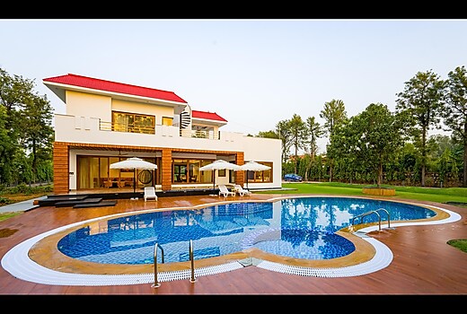 ELIVAAS Sanisa Farm | 3 BHK Farmhouse with Pvt Pool & Lush Garden