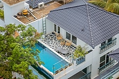 ELIVAAS Purple Coral | Luxe 5-BHK Villa With Two Pvt Pools & Lift, Goa