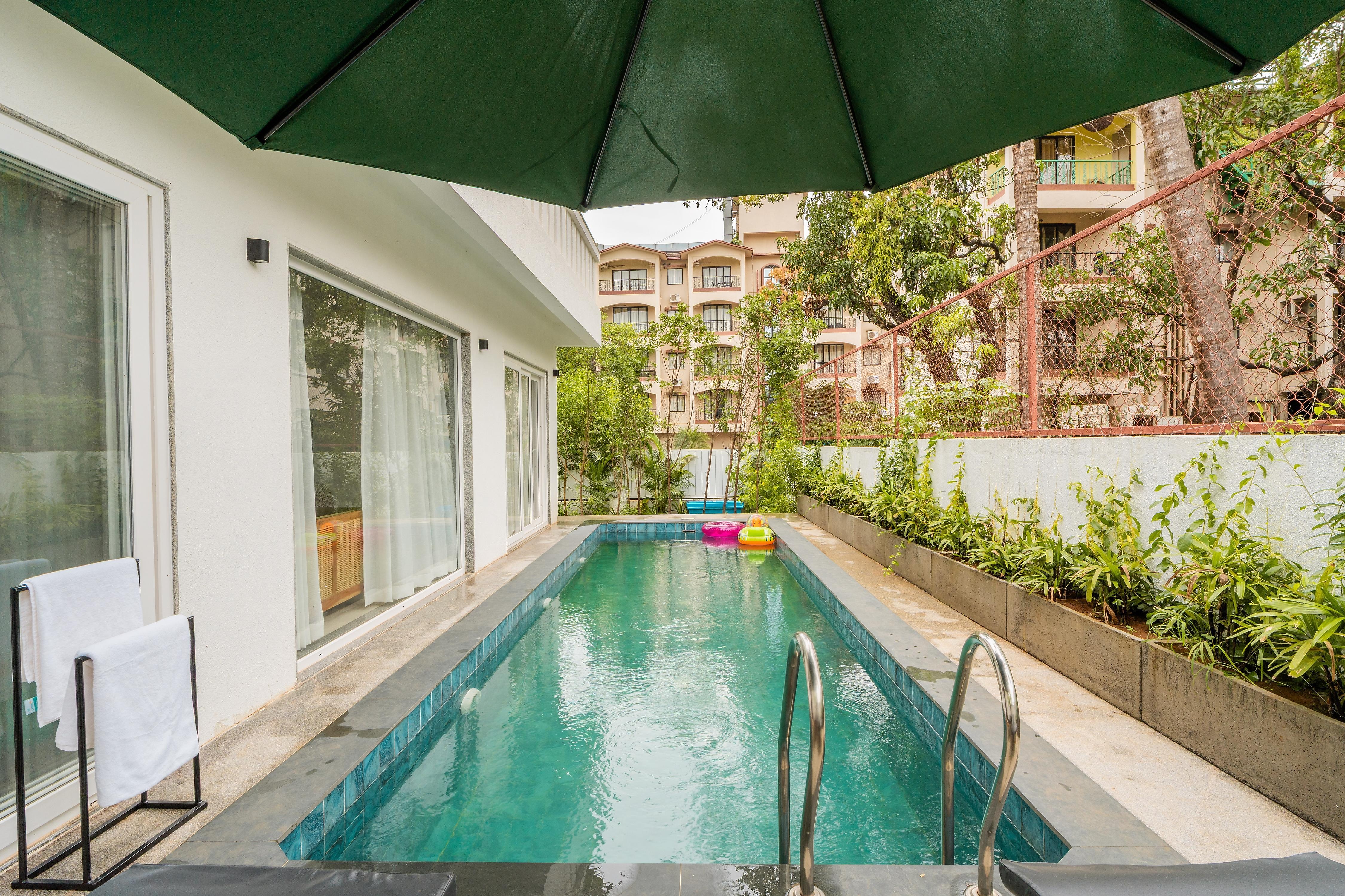 ELIVAAS Villa Aarna | 3 BHK Villa Near Ozran Beach with Pvt Pool - Tap to explore photos