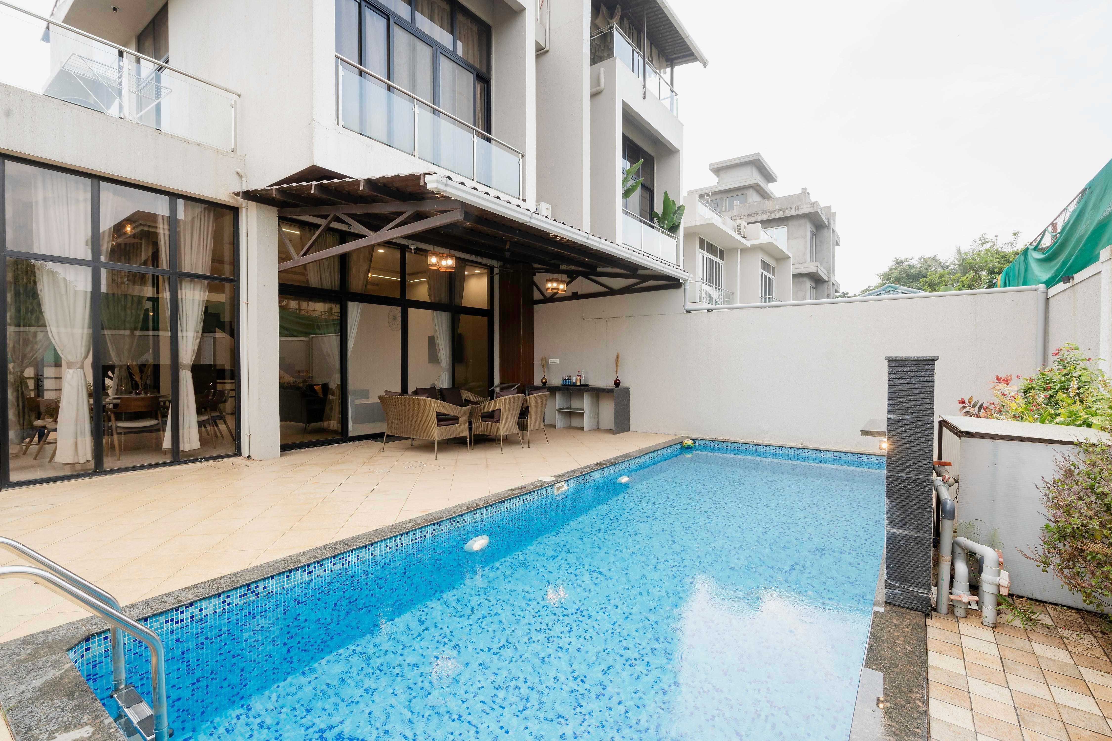 Aaramghar Stays - 4BR Pool Villa Serene II - Tap to explore photos