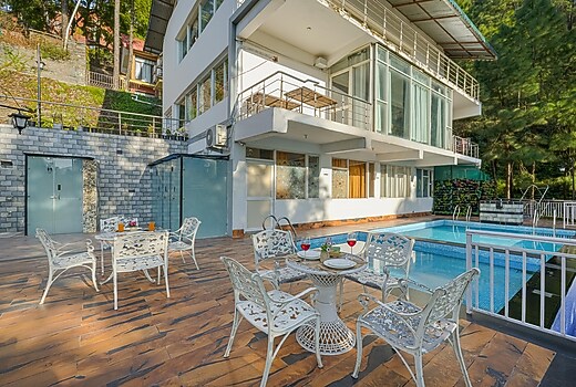 Alaya Stays 3BHK Golden Meadow Hillside Retreat with Outdoor Lounge