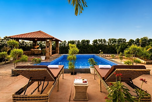 Alaya Stays Royal Green Farm | 2 BHK Farmhouse with Pvt Pool
