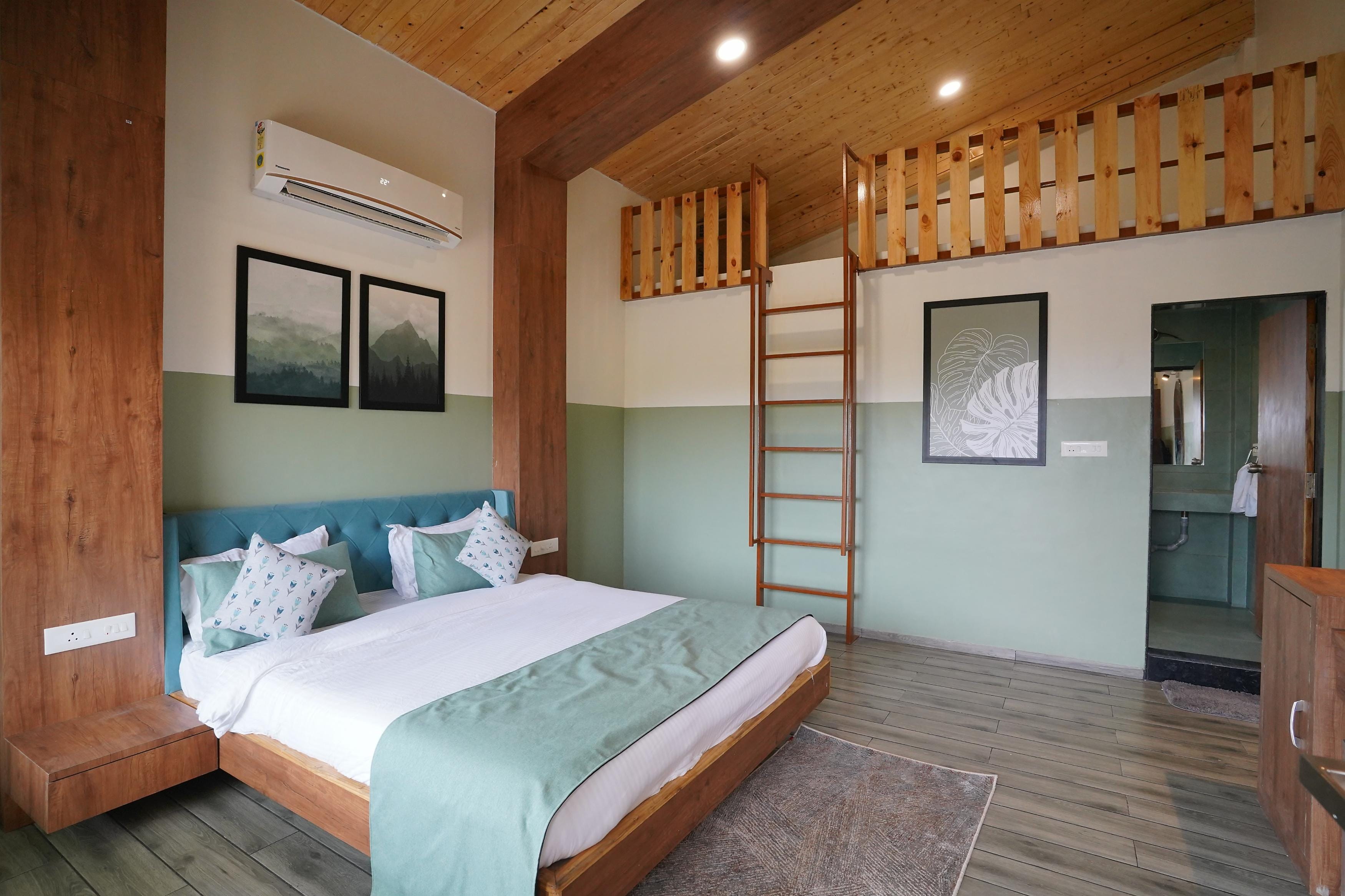 Aqua and Olive Cottage 1