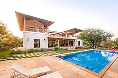 ELIVAAS Signature Casa Mocha | Exquisite 5-BHK Retreat with Pvt Pool, Verandah & Ent Lounge, Alibaug