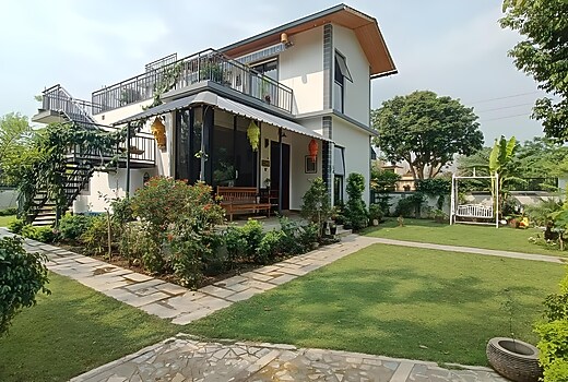 The Forest Nook 3BHK Cottage in Ramnagar by Homeyhuts