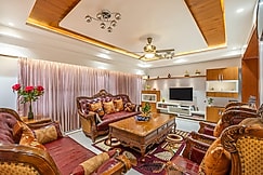 Alaya Stays HSR Penthouse | 4 BHK Apat Lounge Area & Study Room, Bangalore