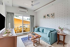 tisyastays | Arela 1BHK Apartment with Pool & Gym , Close to beach, Goa