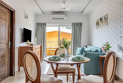 tisyastays | Arela 1BHK Apartment with Pool & Gym , Close to beach