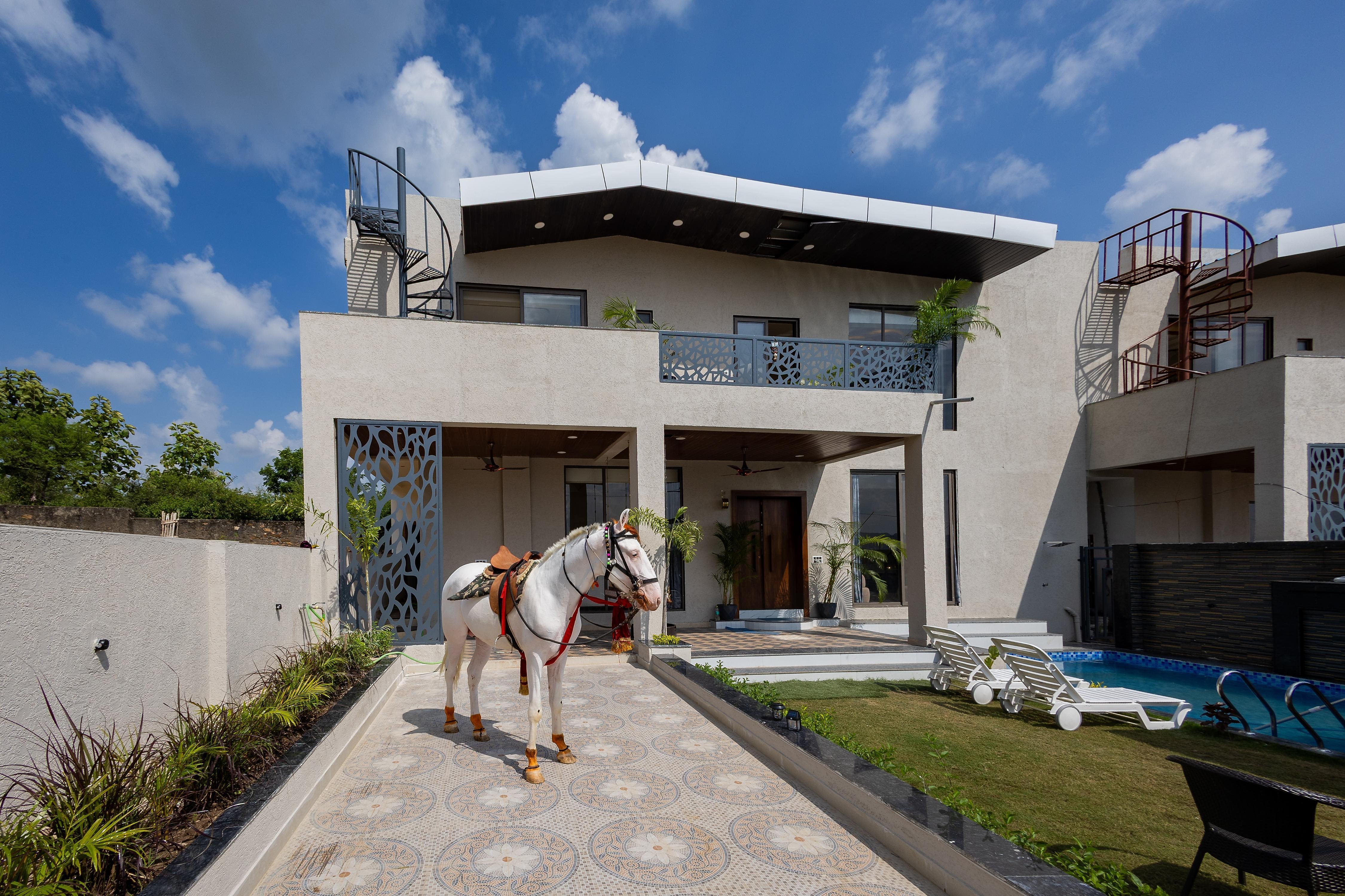 ELIVAAS Signature Shreya Blossom Retreat | 4 BHK With Private Pool & Gazebo - Tap to explore photos